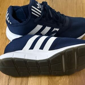 adidas Navy Blue and White Women's Sneakers